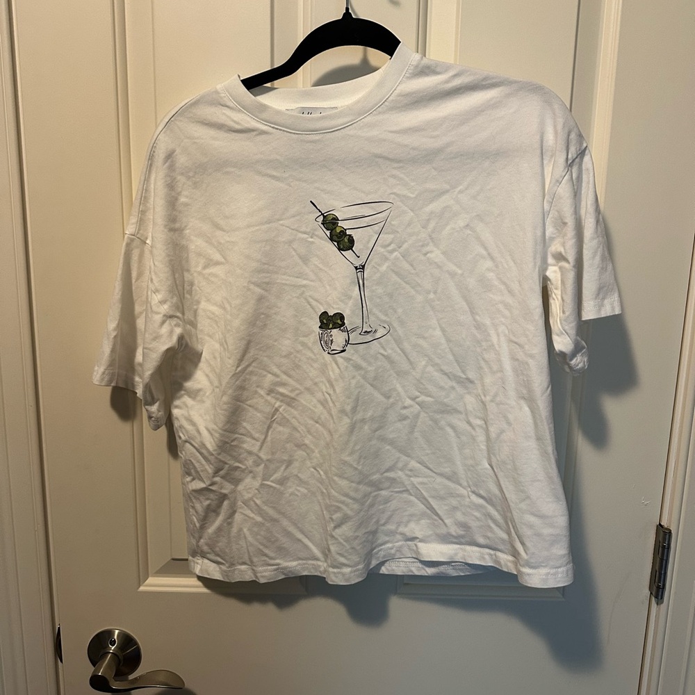Never Fully Dressed White Martini T-Shirt